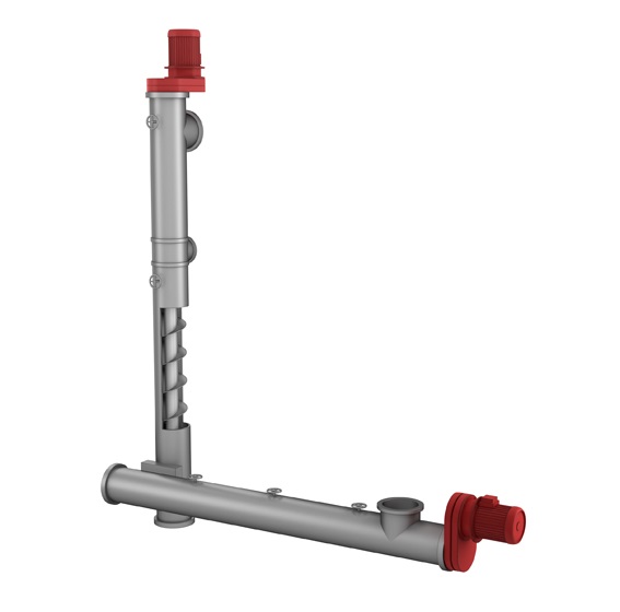 Производство Вертикальный винтовой шнековый конвейер